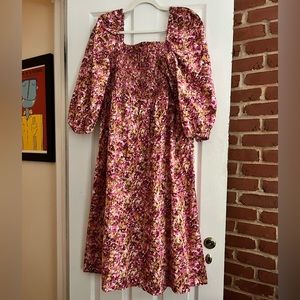 J. Crew Smocked Cotton Dress